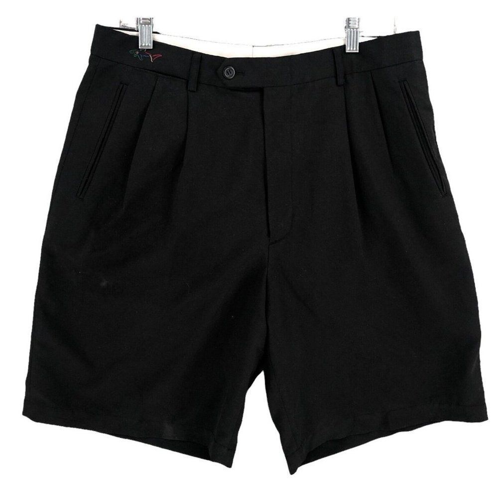 Greg Norman Shorts Mens 34 Black Chino Golf Casual Golfer Lightweight Outdoor